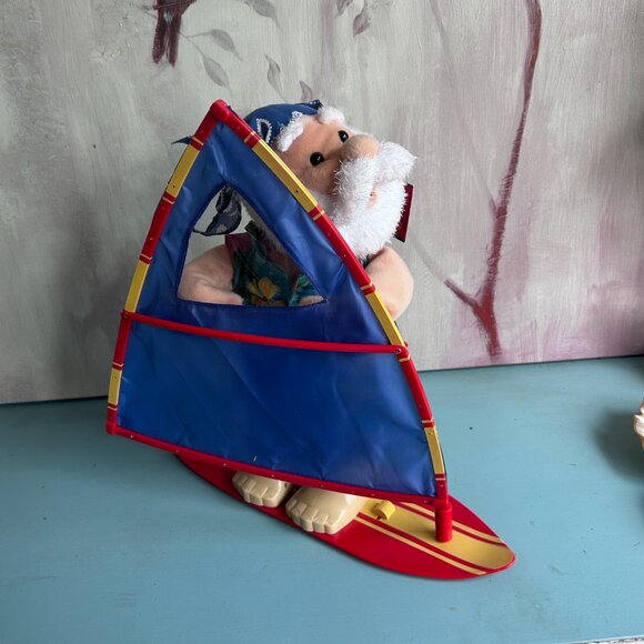 NWT Department 56 Tropical Wind Surfer Santa 14" Christmas Animated Vintage - Picture 12 of 16